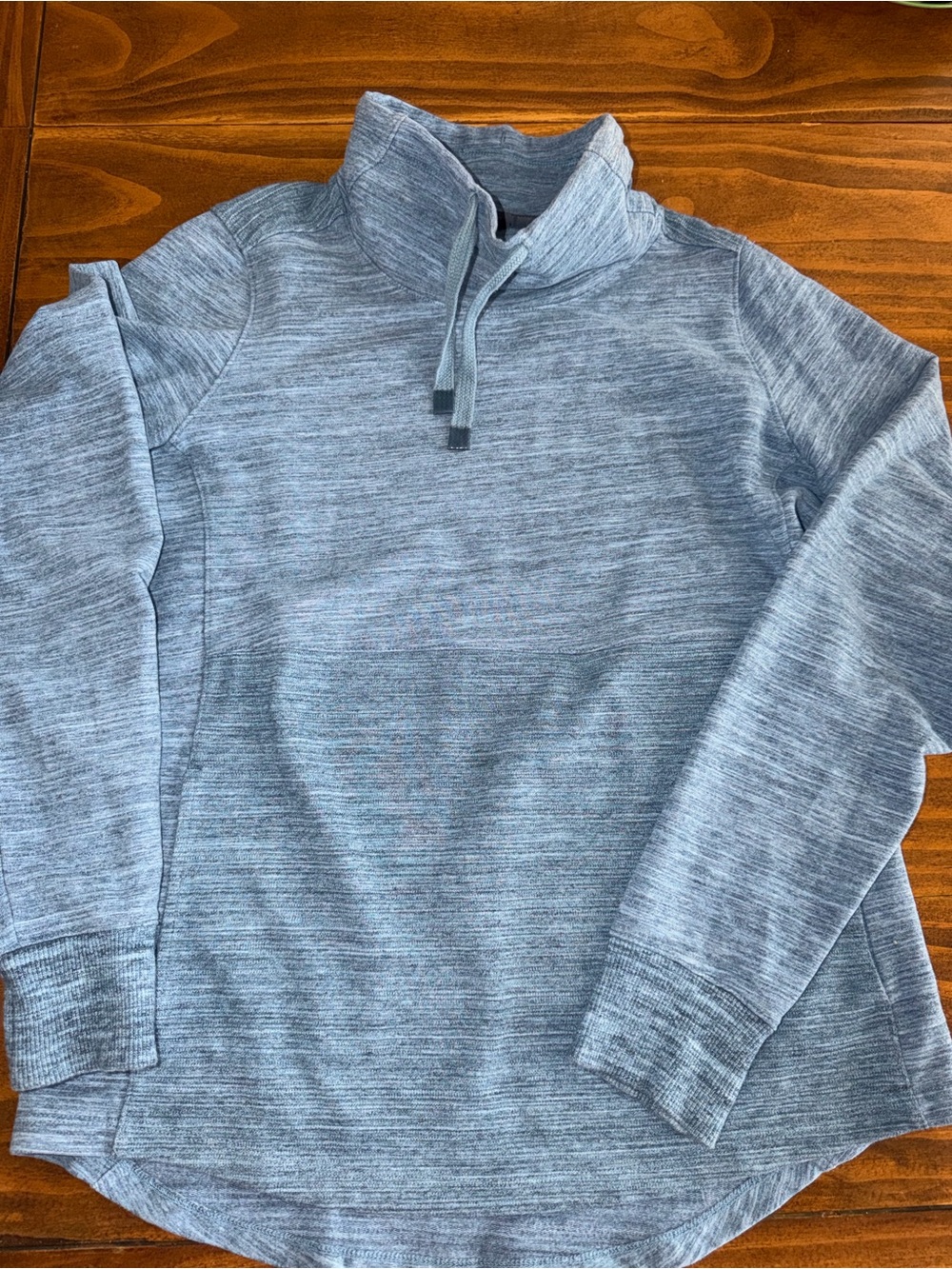 L.L. Bean Women's Small Light Heather Blue Cowl Neck Pullover
